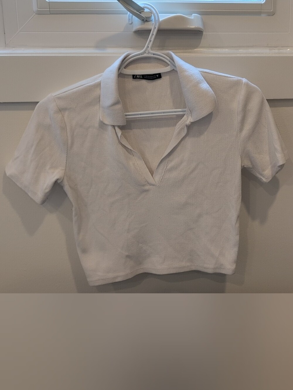 Zara Ribbed Collar Crop Top